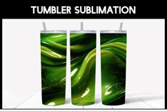 Green Abstract Glitter Tumbler Sublimation Seamless Tumbler Product Image 1