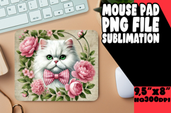 Joyful MOUSE PAD PNG Art, Cute Cat Product Image 1