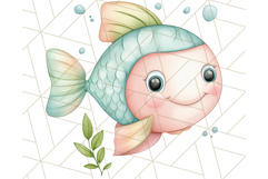 Under the Sea Nursery Clipart, Ocean Animals PNG Product Image 4