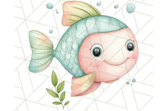 Under the Sea Nursery Clipart, Ocean Animals PNG Product Image 4