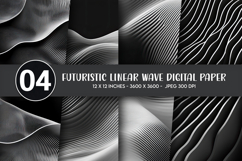 Futuristic Linear Wave Digital Paper Product Image 1