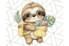 Cute Back to School Animals PNG Clipart with Books & Bags Product Image 4