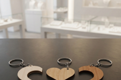 Family Puzzle Heart Keychain Laser Cut File Personalized Woo Product Image 7