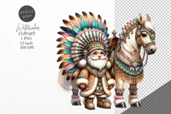 Gnome clipart, Gnome Native American, Horse clipart Product Image 1