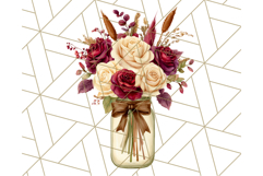 Fall Mason Jar Flowers PNG Clipart Product Image 4