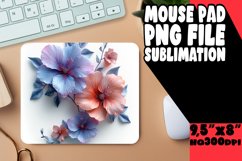 Whimsical 3D Flower Pattern Mouse Pad: Vibrant Style Product Image 1
