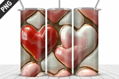 Valentines Love Skinny Tumbler PNG Wrap| Valentines Tumbler Product Image 5