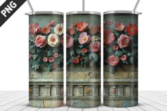 3D Flowers Tumbler Wrap | Sublimation Design | Tumble PNG Product Image 2