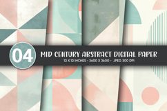 Mid Century Abstract Digital Paper Product Image 1