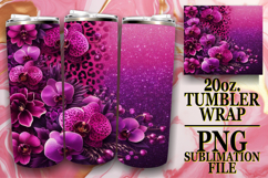 BLISSFUL MEMORIES 20oz TUMBLER WRAP, Leopard Prints Product Image 1