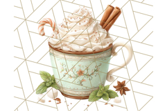 Christmas Coffee Mugs Clipart PNG Festive Cups Product Image 4