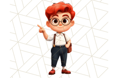 Boy Teacher Clipart PNG, Cute Male Teacher Illustration Product Image 4