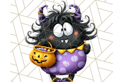 Monster Kids Clipart PNG, Cute Halloween Costume Art Product Image 4