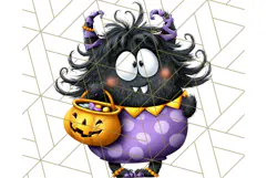 Monster Kids Clipart PNG, Cute Halloween Costume Art Product Image 4
