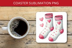valentine square coaster - stockings socks Product Image 1