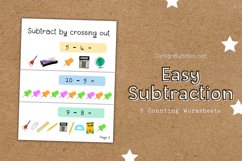 Easy Subtraction Mathematics Educational Pages Product Image 2