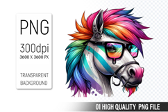 Funny Horse Clipart PNG, Sublimation Horse Design Product Image 1
