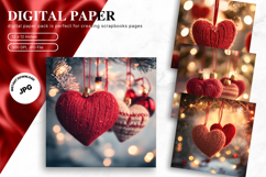 Heart Valentines Background Love Wallpaper Bokeh Backdrop_44 Product Image 1