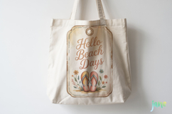Retro Summer Quotes Labels Clipart Product Image 4
