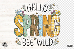 Spring Honey Bees Sublimation PNG Product Image 1