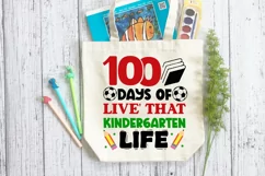 100 Days Of Live That Kindergarten SVG, School SVG Design Product Image 3