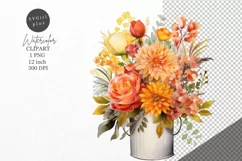 Autumn clipart, Flowers clipart, Fall clipart Product Image 1