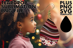 Sparkling Teardrop Earrings PNG, Pattern Product Image 1