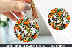 Halloween Keychain Sublimation - Halloween Keychain PNG Product Image 1
