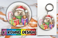 Holiday Watercolor Round Design Sublimation PNG Product Image 1