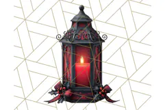 Gothic Christmas Clipart Dark Holiday PNG, Dark Christmas Product Image 4