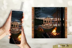 CAMPING tumbler wrap, camping life sublimation design, png Product Image 2