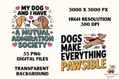 Funny Dog Love Quotes PNG Bundle | 35 Hilarious Sublimation Product Image 4
