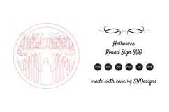 Halloween Round Sign Laser Cut SVG Product Image 2