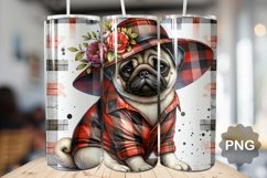 Flowers Dog Tumbler PNG Bundle, 25 Christmas Tumbler Wrap Product Image 12