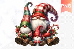 Christmas Gnome Sublimation - Clipart PNG Bundle Product Image 11