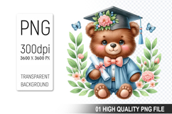Graduation Animals Clipart PNG Bundle, High Quality PNG File Product Image 12