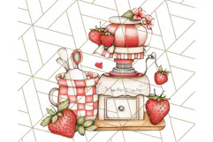Cottagecore Strawberry Kitchen PNG Clipart, Retro Fruit Png Product Image 4