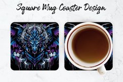 Dragon Mug coaster | Coaster | Sublimation Design Product Image 1