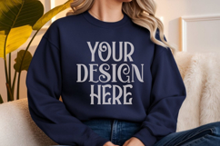 Navy Gildan 18000 Sweatshirt Mockups ,18000 Mockups Product Image 1