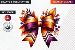 Autumn ribbon Bow Clipart, Autumn clipart, fall,Thanksgiving Product Image 1