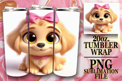 TIMELESS MOMENTS 20oz TUMBLER WRAP, 3D Dog Product Image 1
