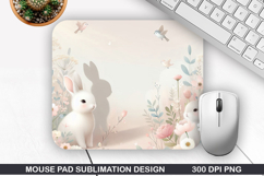 Flowers Mouse Pad Sublimation, Spring Mouse Pad PNG Design Product Image 1