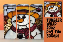 Winter Snowman Tumbler Wrap 3D Design Product Image 1