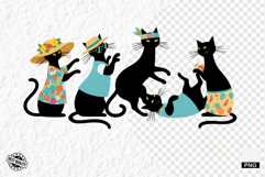 Summer Funny Cats Clipart Product Image 1