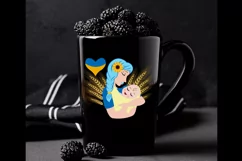 Ukrainian Young Mother with Baby. Ukrainian Symbols Product Image 2