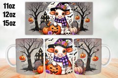 Halloween Cow Mug Wrap Sublimation 11oz, 12oz, 15oz Product Image 1