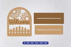 Welcome Sign Stand Laser Cut SVG Product Image 2