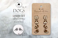 Dog Stud Earrings Vol.4 | Laser Cut Dog Crafts Product Image 1