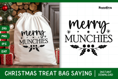Christmas Treat Bag Quote SVG | Merry Munchies Product Image 1