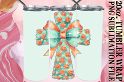 Cozy Nights 20oz tumbler wrap, Flower Cross Product Image 1